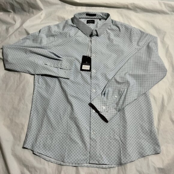 Chatham Road Mens button up Dress Shirt Blue Size XL Geometric - Picture 1 of 6